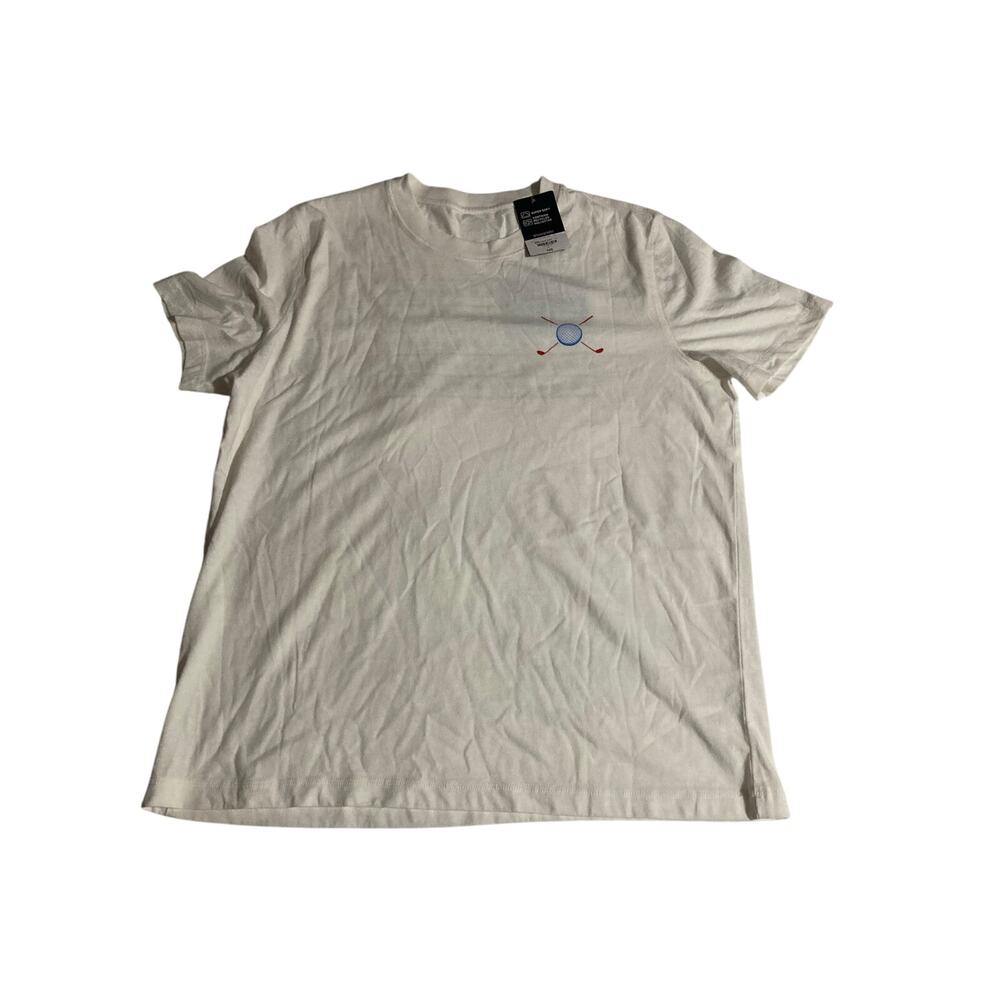 NWT Men's St. John's Bay White Golf Graphic T-Shirt, Sz L